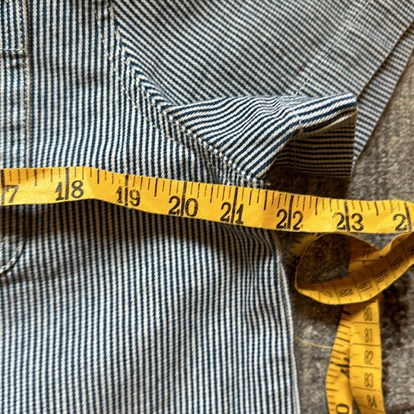 J Crew Denim Button-Up Top in Stripe - Picture 3 of 5